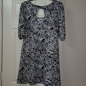 Womens black/white sparkly cocktail/party dress